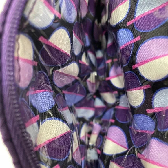 Vera Bradley Quilted Purple Cosmetic Case - Picture 3 of 4